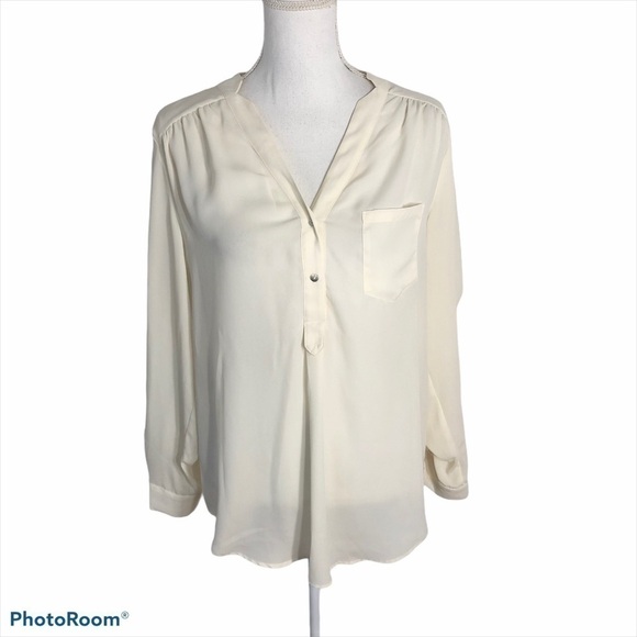 Fervour Ivory Button Down Top Large - Picture 1 of 7